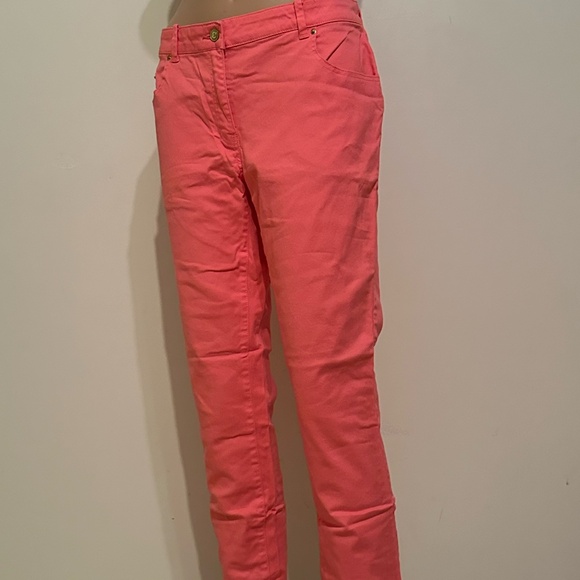 h&m Pants - H&M Coral Pink Cropped Pants Size 14 | Stretch Cotton Ankle Length